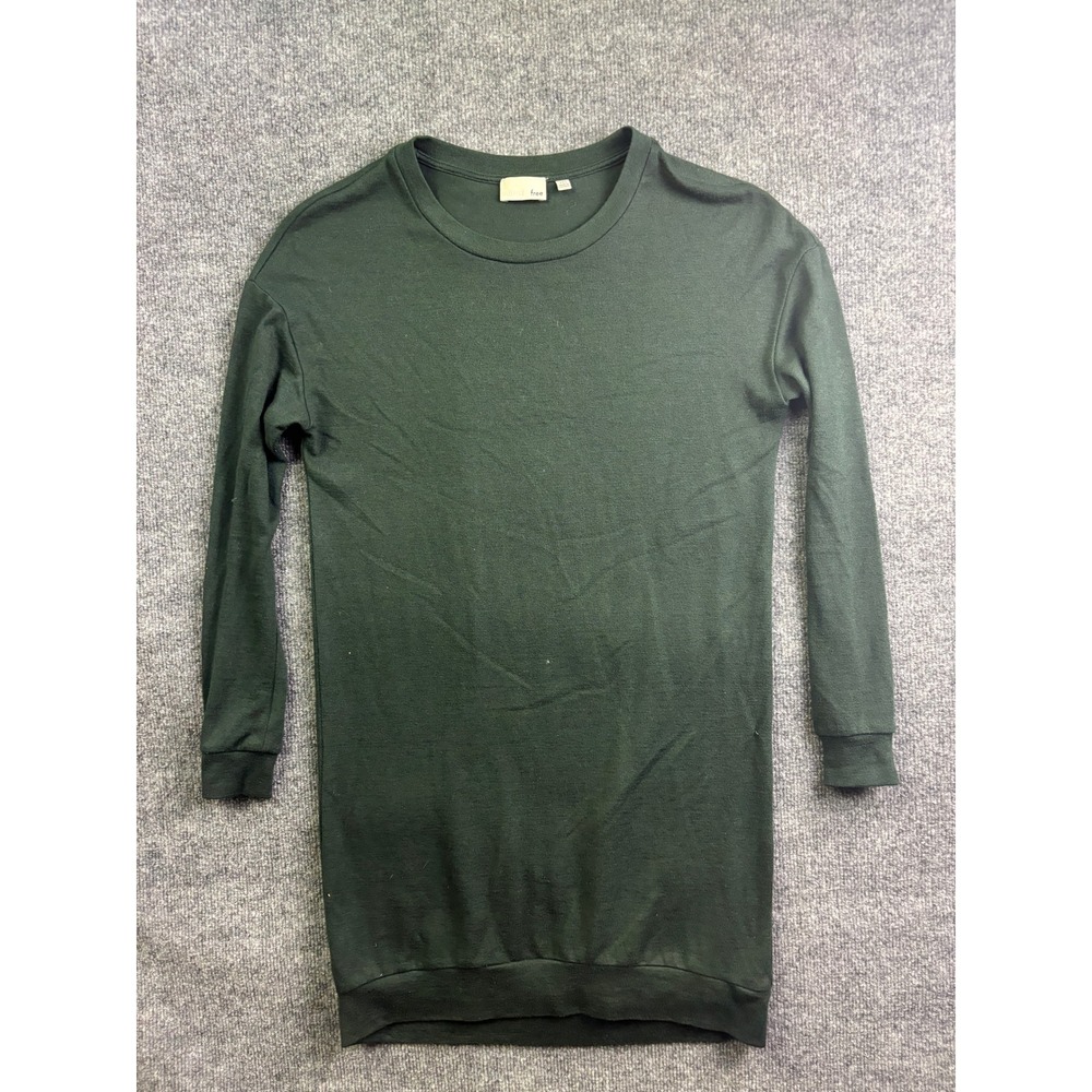 Wilfred Free Tunic Top Women XXS Green Long Sleeve Crew Neck Relaxed Fit